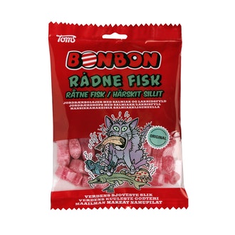 BonBon härskit sillit makeispussi 125g mansikkamakeisia salmiakkijauheella kalorit ja ravintosisältö