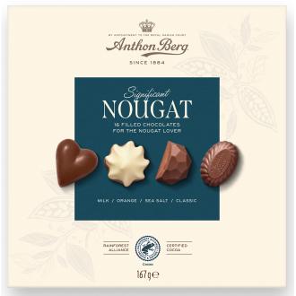 Anthon Berg Significant Nougat suklaakonvehdit 167g kalorit ja ravintosisältö - 574 kcal