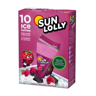 Sun Lolly 10x60ml/65g vadelma-lakritsi kalorit ja ravintosisältö