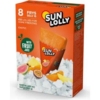 Sun Lolly Exotic Kotona jäädytettävä mehujää 8x60ml/65g kalorit ja ravintosisältö - 81 kcal
