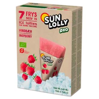 Sun Lolly Luomu Pakasta itse vadelma mehujää 7x60ml/65g kalorit ja ravintosisältö - 79 kcal