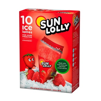 Sun Lolly mehujää 10x65g mansikka kalorit ja ravintosisältö
