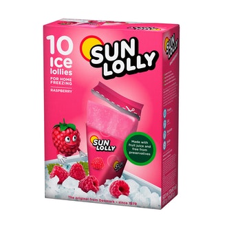 Sun Lolly mehujää 10x65g vadelma kalorit ja ravintosisältö