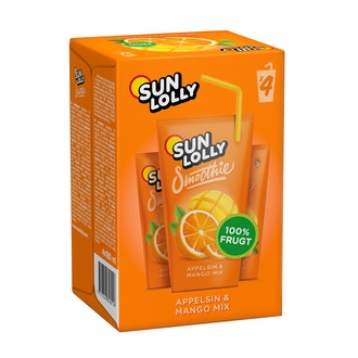 Sun Lolly smoothie 4x180ml mango-appelsiini kalorit ja ravintosisältö