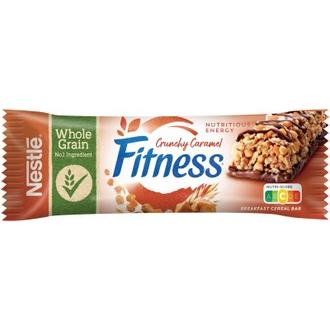 Nestlé Fitness 23.5g Crunchy Caramel viljapatukka karamellilla ja maitosuklaapohjalla kalorit ja ravintosisältö