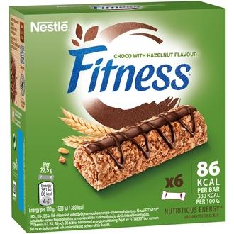 Fitness 6x22.5g Hazelnut viljapatukka monipakkaus kalorit ja ravintosisältö