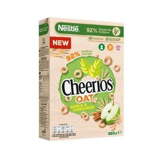 Nestle Cheerios täysjyväkauramuro omena & kaneli 320g kalorit ja ravintosisältö