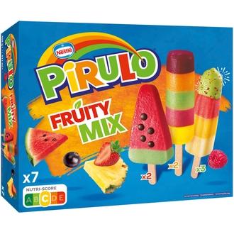 Pirulo Fruity Mix limonadijääpuikko monipakkaus 7kpl=408g/411ml kalorit ja ravintosisältö