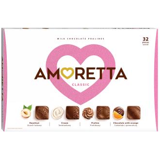 Mieszko Amoretta Classic täytesuklaakonvehteja 215g kalorit ja ravintosisältö - 555 kcal