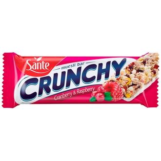 Sante Crunchy välipalapatukka karpalo-vadelma vaniljalla 40g kalorit ja ravintosisältö - 422 kcal