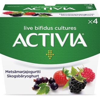 Danone Activia 4x125g metsämarjajogurtti kalorit ja ravintosisältö