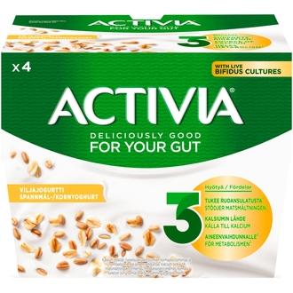Danone Activia Viljajogurtti 4x125g kalorit ja ravintosisältö