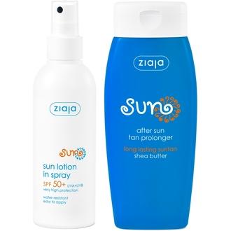Ziaja Sun Sk 50+ Aurinkovoidesuihke + Rusketuksen Pidentäjä 170Ml + 200Ml