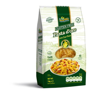 SamMills Pasta D'oro fusilli 1kg luontaisesti gluteeniton kalorit ja ravintosisältö - 346 kcal