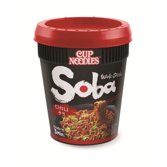 Nissin 92g Soba Cup Chili nuudeli kalorit ja ravintosisältö