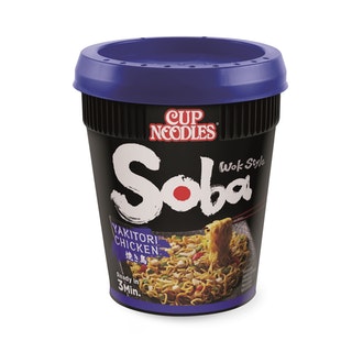 Nissin SOBA Cup nuudelit Yakitori chicken 89g kalorit ja ravintosisältö