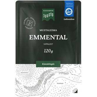 Kuusamon Juusto mustaleima Emmentaljuusto viipale 120 g kalorit ja ravintosisältö