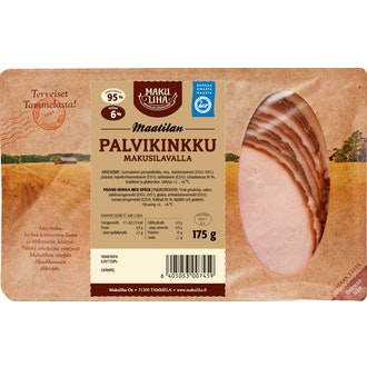 Makuliha maatilan palvikinkku makusilavalla 175g siivu kalorit ja ravintosisältö - 118 kcal