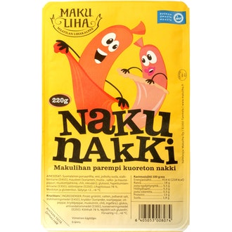Makuliha nakunakki 220g kalorit ja ravintosisältö