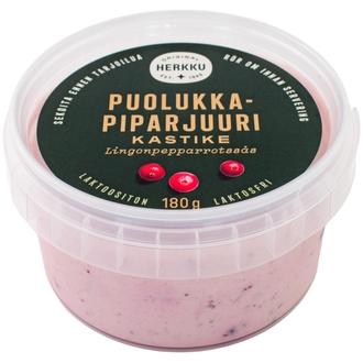 Herkku Puolukka-piparjuurikastike 180 g kalorit ja ravintosisältö - 214 kcal