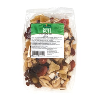 Grefinn Super Nuts Tropical Mix 425g kalorit ja ravintosisältö - 357 kcal