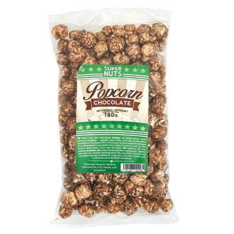 Super Nuts Popcorn chocolate 180g kalorit ja ravintosisältö - 434 kcal