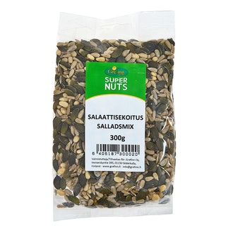 Grefinn Super Nuts salaattisekoitus 300g kalorit ja ravintosisältö - 623 kcal