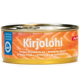 Pielisen Kalajaloste Kirjolohi rypsiöljyssä 160g/120g kalorit ja ravintosisältö