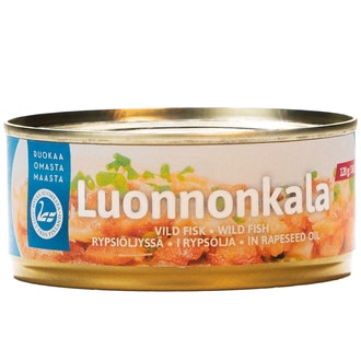 Pielisen Kalajaloste Luonnonkala rypsiöljyssä 160g/120g kalorit ja ravintosisältö