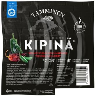 Tamminen Kipinä® kolmen chilin grillimakkara 4kpl 360g kalorit ja ravintosisältö
