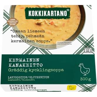 Kokkikartano Kermainen kanakeitto 300g kalorit ja ravintosisältö