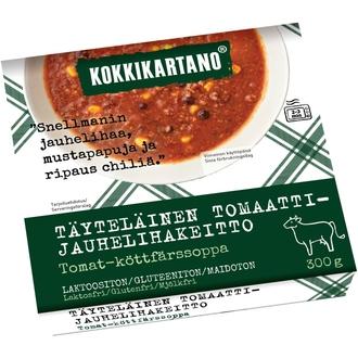 Kokkikartano Täyteläinen Tomaatti-jauhelihakeitto 300g kalorit ja ravintosisältö