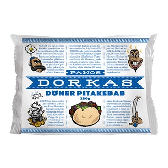 Panos Dorkas döner pita kebab 230g kalorit ja ravintosisältö - 190 kcal