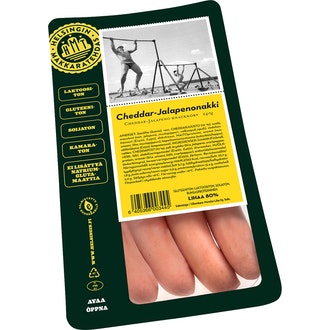 Helsingin Cheddar-Jalapenonakki 240 g kalorit ja ravintosisältö