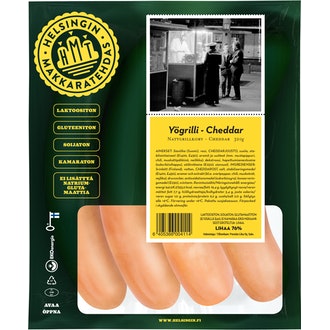 Helsingin Makkaratehdas Yögrilli cheddar 320g kalorit ja ravintosisältö