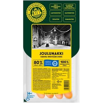 Helsingin Makkaratehdas Joulunakki omena-inkivääri 240 g kalorit ja ravintosisältö