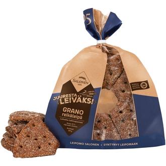 Leipomo Salonen Grano reikäleipä 230 g ruisleipä, halkaistu kalorit ja ravintosisältö