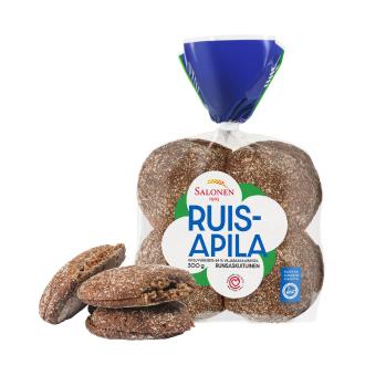 Leipomo Salonen Ruisapila 300 g ruisleipä, halkaistu kalorit ja ravintosisältö - 249 kcal