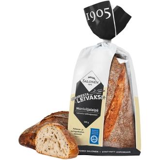 Leipomo Salonen Juuresta leiväksi Moniviljaleipä 500 g moniviljaleipä kalorit ja ravintosisältö