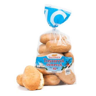 Perheleipuri Salonen Tosihyväsampylä 10 kpl/650g vehnärouhesämpylä kalorit ja ravintosisältö