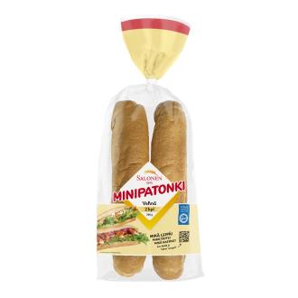 Leipomo Salonen Minipatonki vehnä 2/260 g vehnäleipä, halkaistu kalorit ja ravintosisältö - 340 kcal