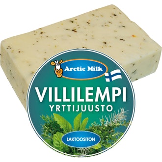 Arctic milk villilempi yrttijuusto 140g kalorit ja ravintosisältö - 390 kcal
