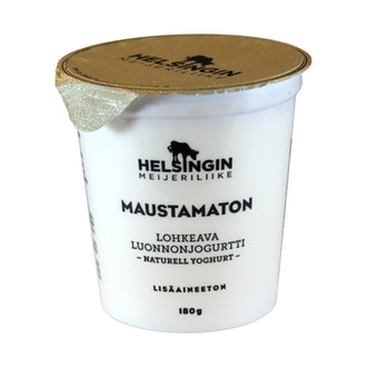 Helsingin meijeriliike luonnonjogurtti 180g maustamaton kalorit ja ravintosisältö