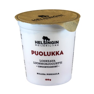 Helsingin meijeriliike luonnonjogurtti 180g puolukka kalorit ja ravintosisältö