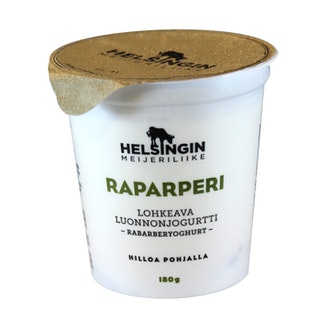 Helsingin meijeriliike luonnonjogurtti 180g raparperi kalorit ja ravintosisältö - 82 kcal