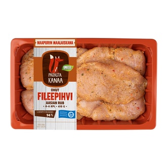 Naapurin Maalaiskanan ohuet fileepihvit Asian rub 610g kalorit ja ravintosisältö - 500 kcal