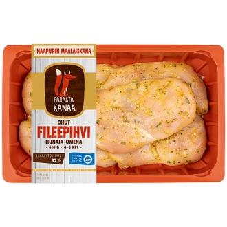 Naapurin Maalaiskanan ohutfileepihvi hunaja-omena 610g kalorit ja ravintosisältö - 110 kcal