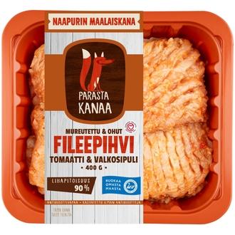 Naapurin Maalaiskanan mureutettu ohutfilee, tomaatti-valkosipuli 400g kalorit ja ravintosisältö - 120 kcal