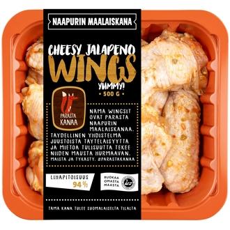 Naapurin Maalaiskanan wings, cheesy jalapeno 500g kalorit ja ravintosisältö