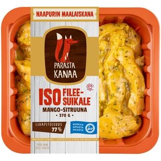 Naapurin Maalaiskanan iso fileesuikale mango-sitruuna 370 g kalorit ja ravintosisältö - 100 kcal